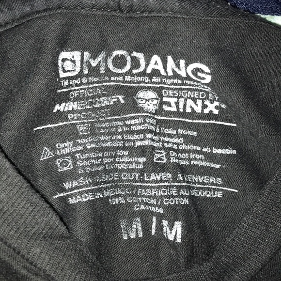 Boy Black Minecraft T-shirt M Mojang creeper pig - Picture 3 of 3